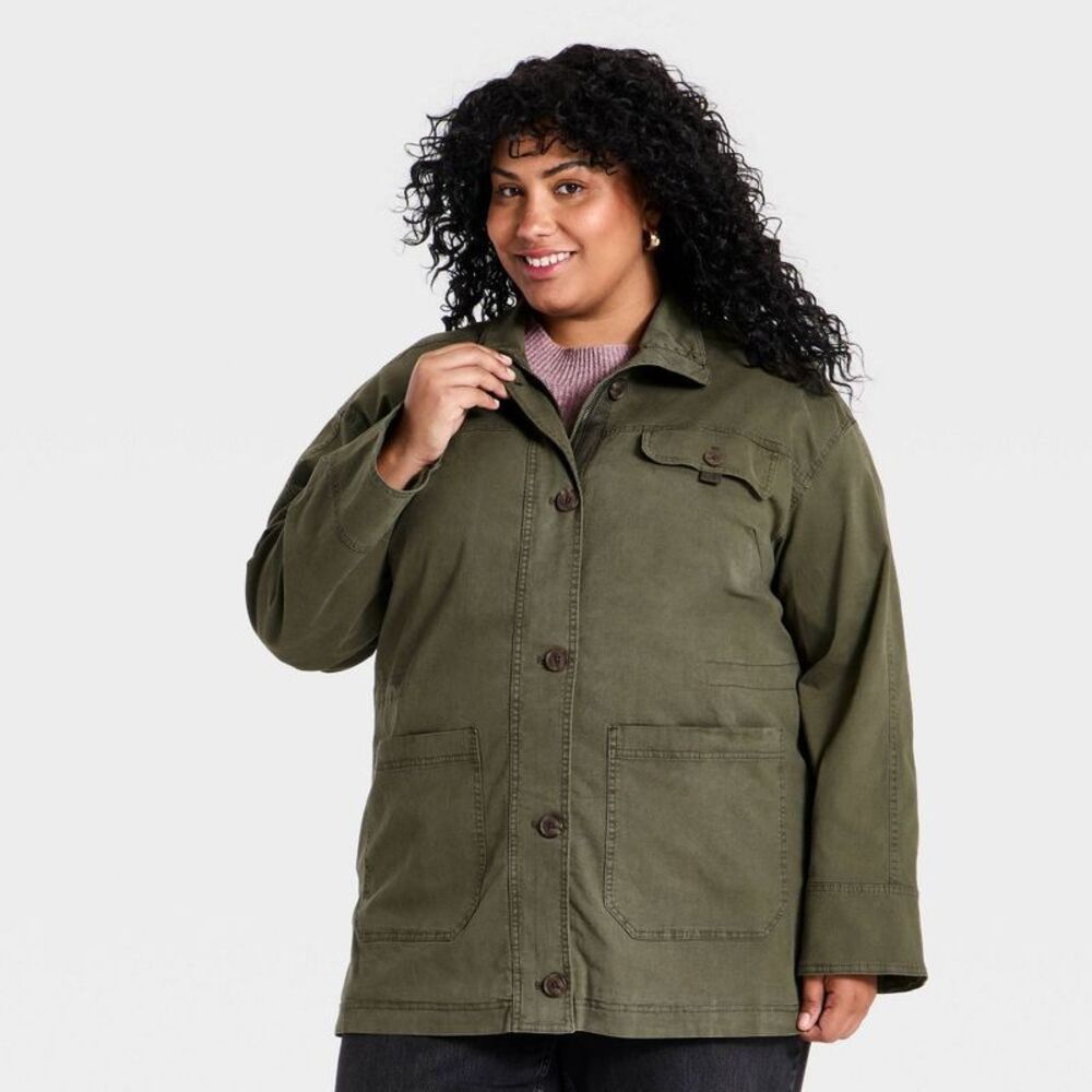 Women's Utility Fashion Jacket - Universal Thread Green 2X